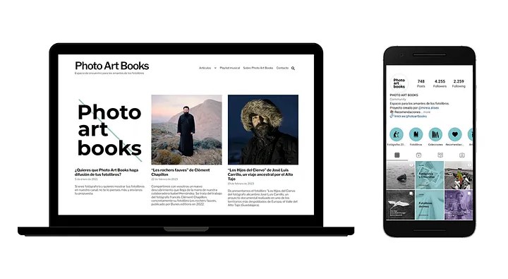 Web y perfil de Instagram de Photo Art books.