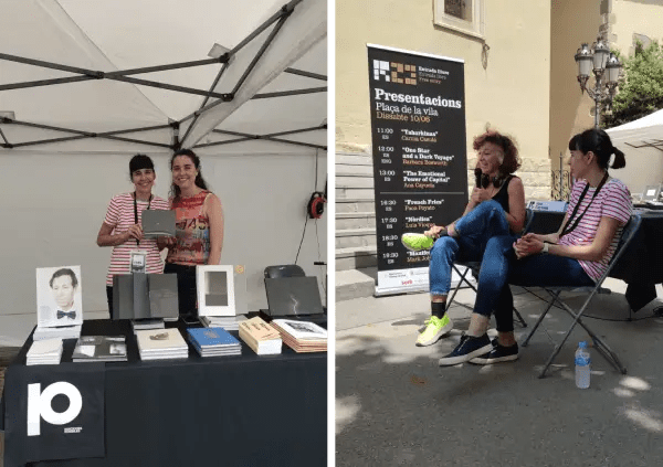 Mireia Alises durante la jornada de presentaciones de fotolibros celebrada dentro del Market de Fotografía del Festival Internacional de Fotografía Analógica Contemporánea Revela't 2023.