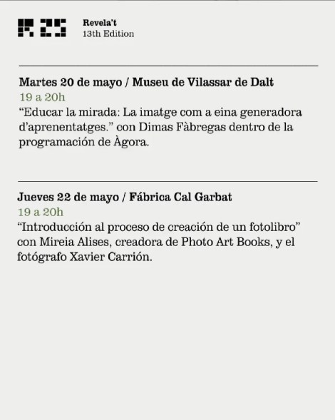 Conferencia “Introducción al proceso de creación de un fotolibro” con Mireia Alises creadora de Photo Art Books y el fotógrafo Xavier Carrión.